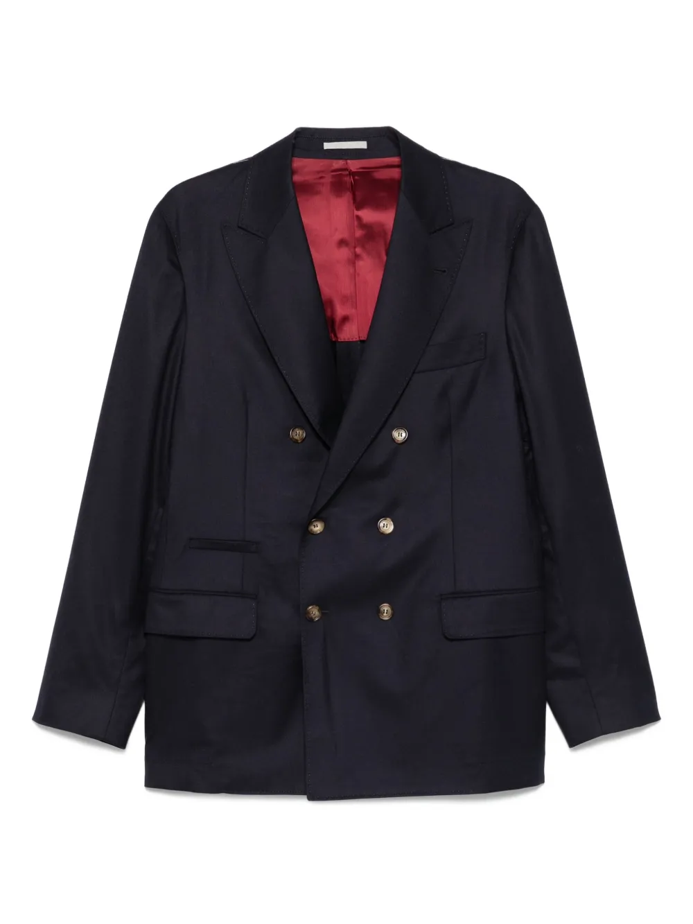 Brunello Cucinelli Blazer met dubbele rij knopen Blauw
