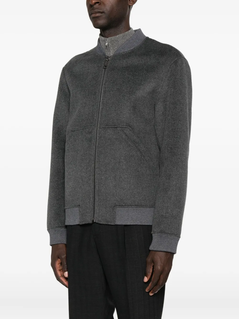 AMARÁNTO Bomberjack met rits Grijs