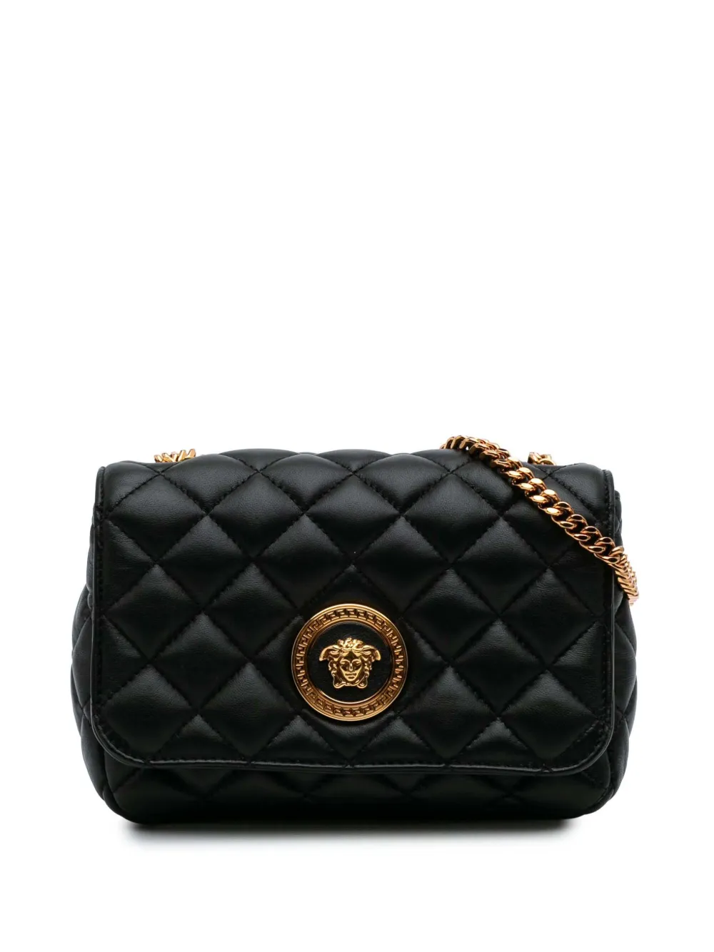 Versace Pre-Owned 2000-2025 Small Quilted Nappa Medusa Chain crossbody Versace Pre-Owned 2000-2025 Small Quilted Nappa Medusa Chain crossbody
