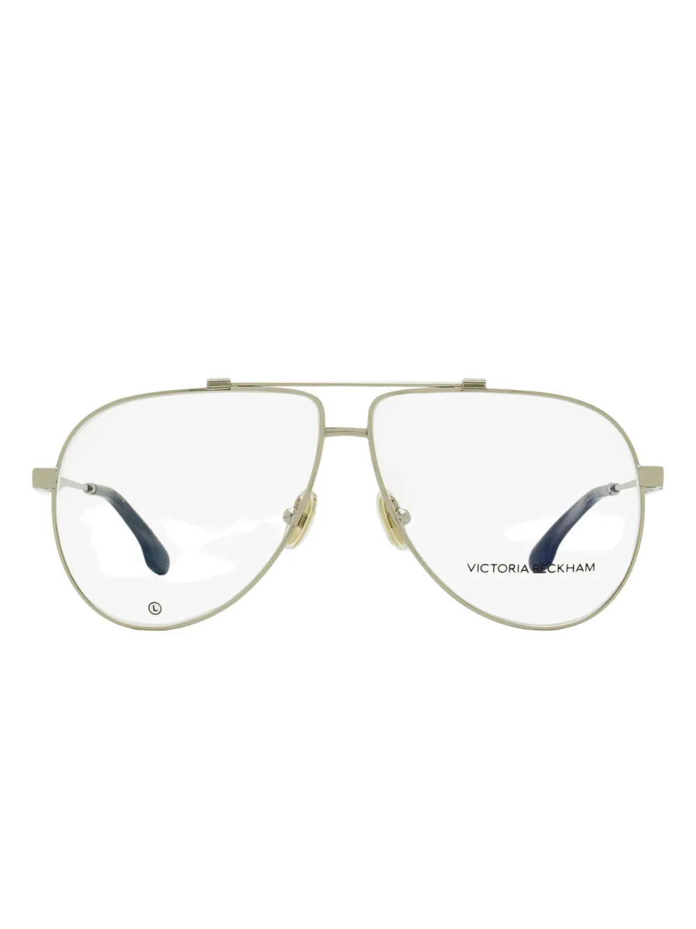 Victoria Beckham Eyewear pilot-frame metal glasses Zilver