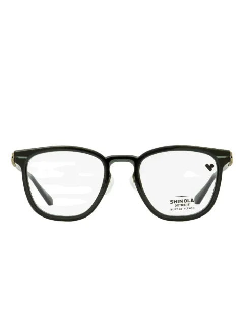 Shinola keyhole-bridge square glasses