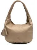Loewe Pre-Owned 2009 Anagram Nappa Tassel hobo bag - Gold