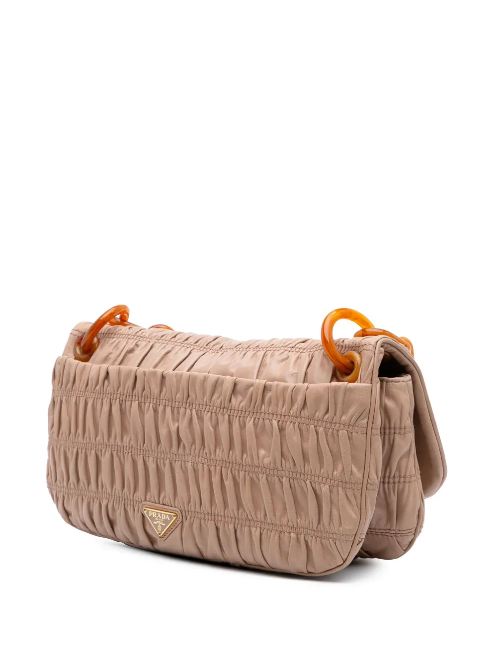 Pre-owned Prada 2000-2013 Nappa Gaufre Resin Chain Shoulder Bag