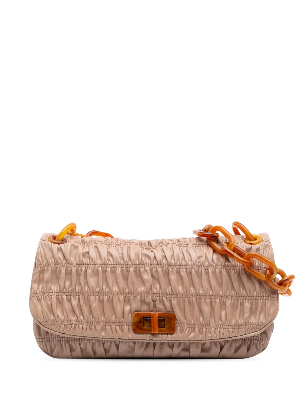 Prada Pre-Owned 2000-2013 Nappa Gaufre Resin Chain shoulder bag | Brown | Image 1