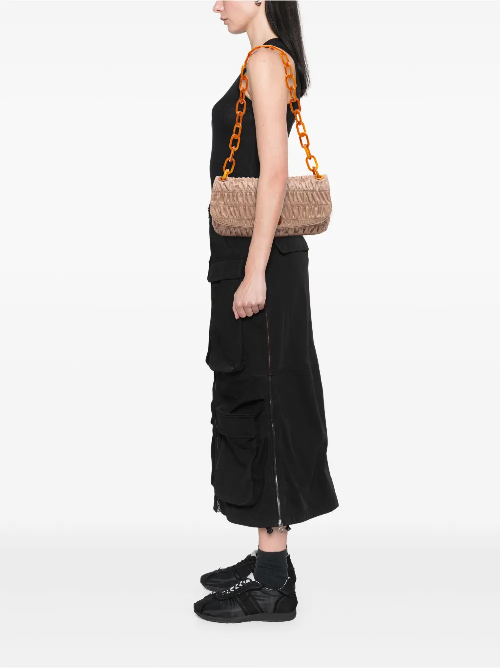 Prada Pre-Owned 2000-2013 Nappa Gaufre Resin Chain shoulder bag | Pre-Owned | Image 2