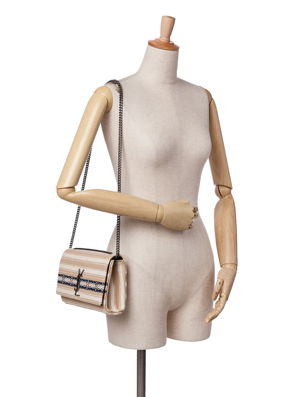 Saint Laurent Pre-Owned bolsa crossbody Kate mediana de lona Berber con monograma clásico 2017 | Estilos de archivo | Image 2