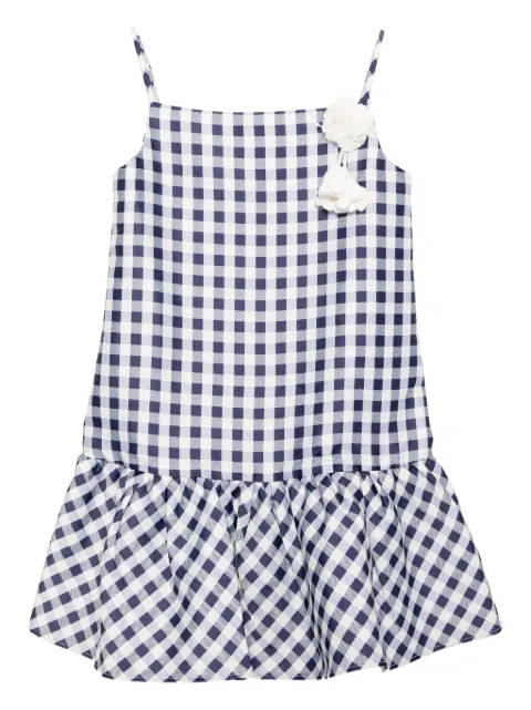 Self-Portrait Kids gingham taffeta dress