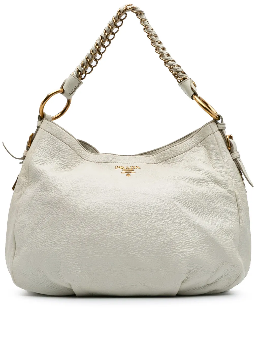 Prada Pre-Owned 2000-2024 Cervo Lux Side Zip hobo bag | White | Image 1