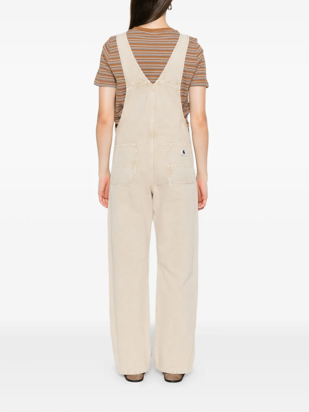Carhartt WIP Tuinbroek met knoopsluiting Beige