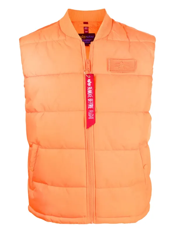 Alpha Industries キルティング ベスト | オレンジ | FARFETCH JP