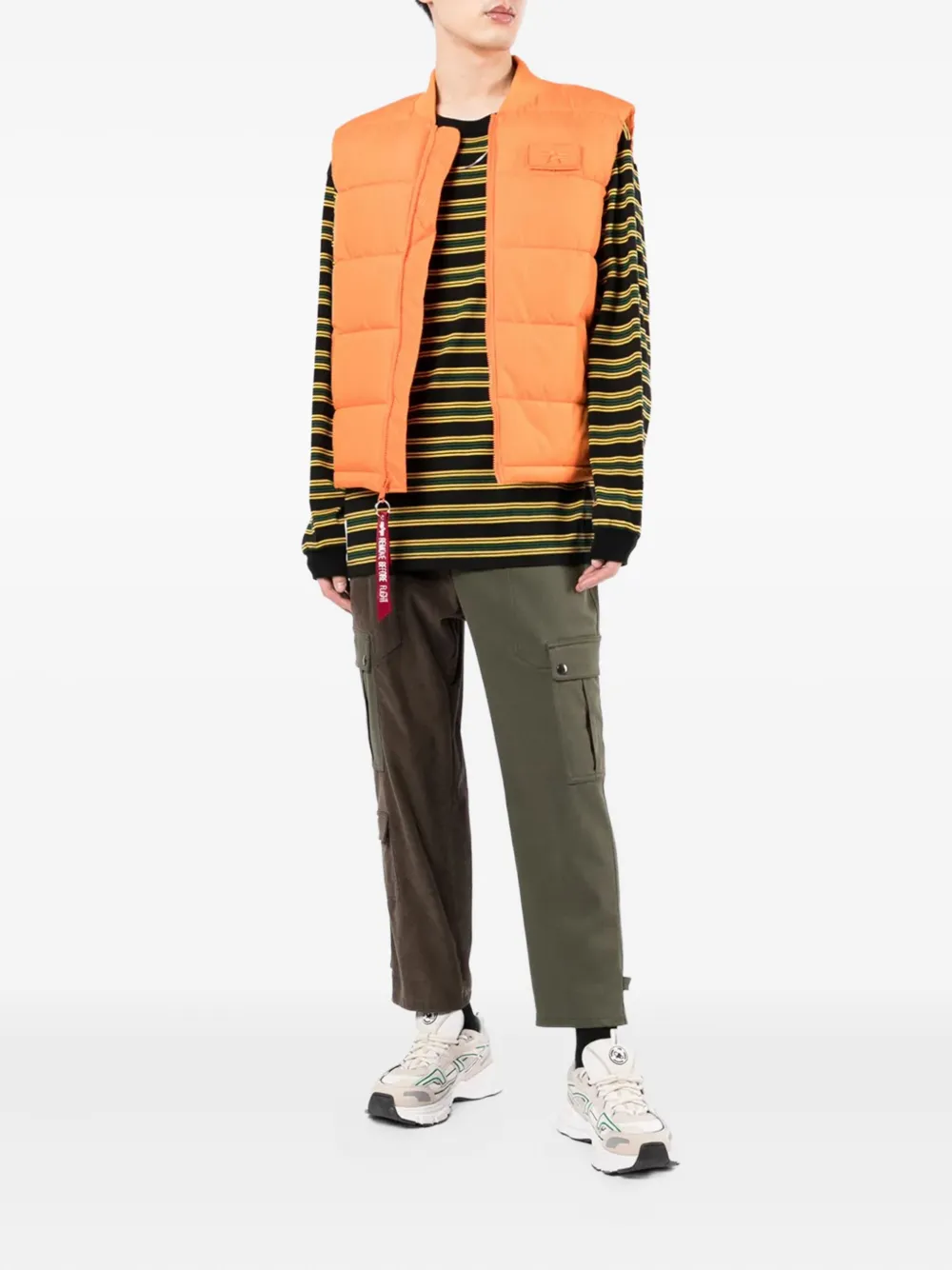 Alpha Industries Bodywarmer met logopatch Oranje