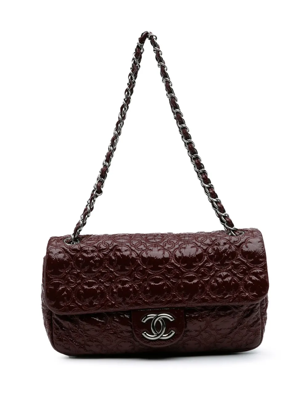 CHANEL Pre-Owned 2008-2009 Vinyl Rock In Moscow Single Flap shoulder CHANEL Pre-Owned 2008-2009 Vinyl Rock In Moscow Single Flap shoulder