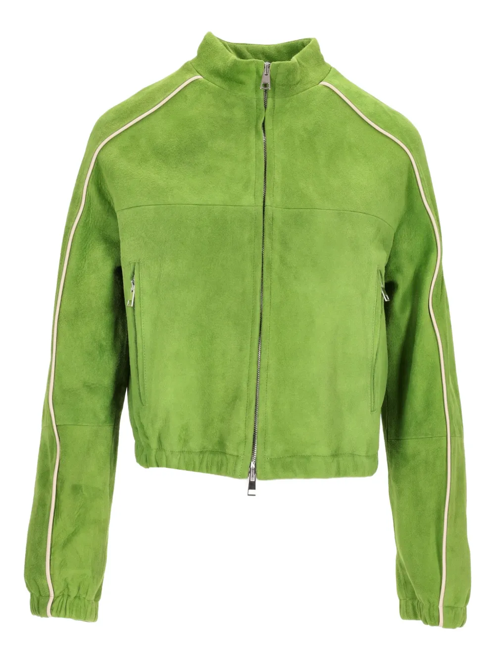 LA ROSE suede zip-up jacket | Green | Image 1