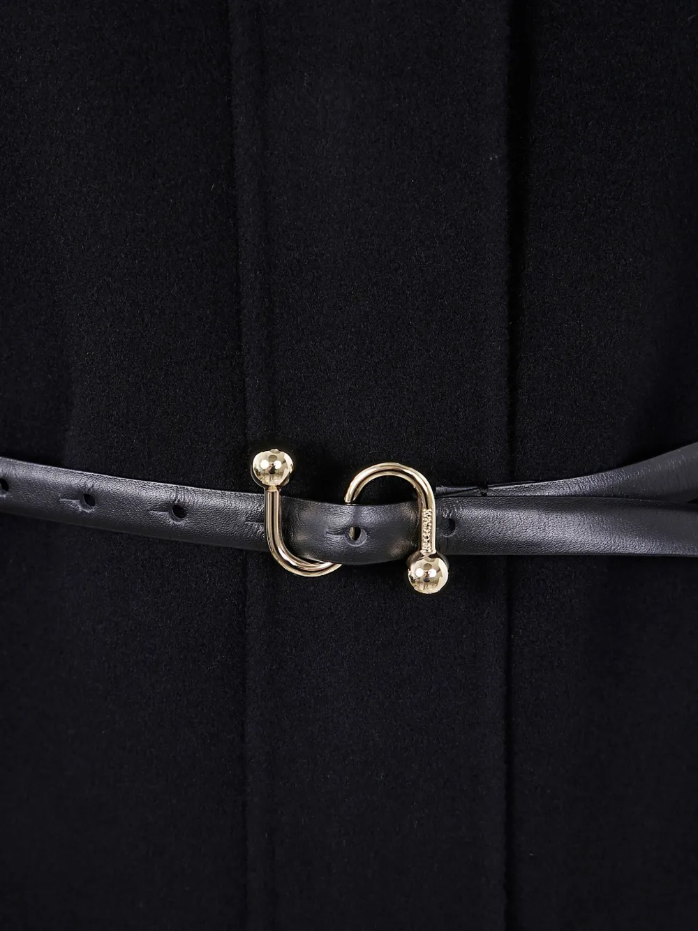 Sportmax Wollen jas met ceintuur Zwart