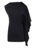 Sportmax draped one-shoulder top - Black
