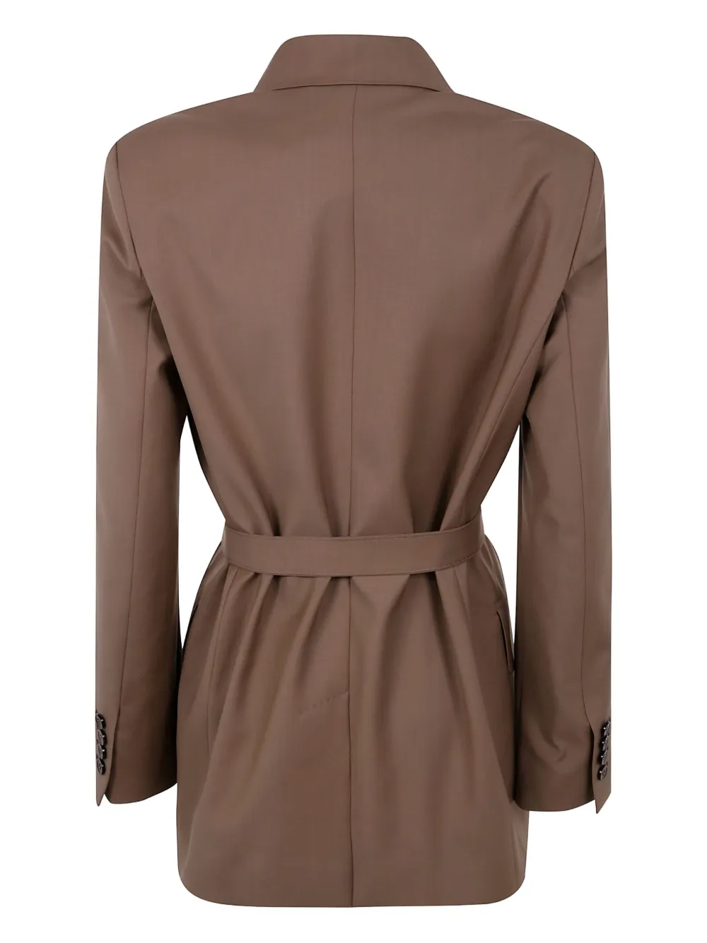 Max Mara Wollen jas met ceintuur Bruin