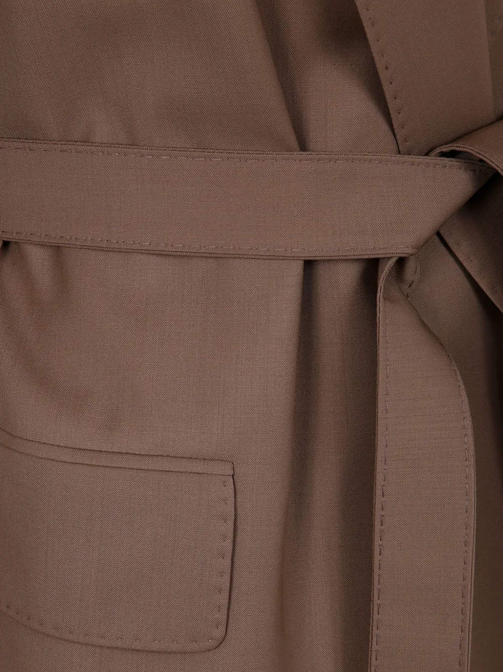 Max Mara Wollen jas met ceintuur Bruin