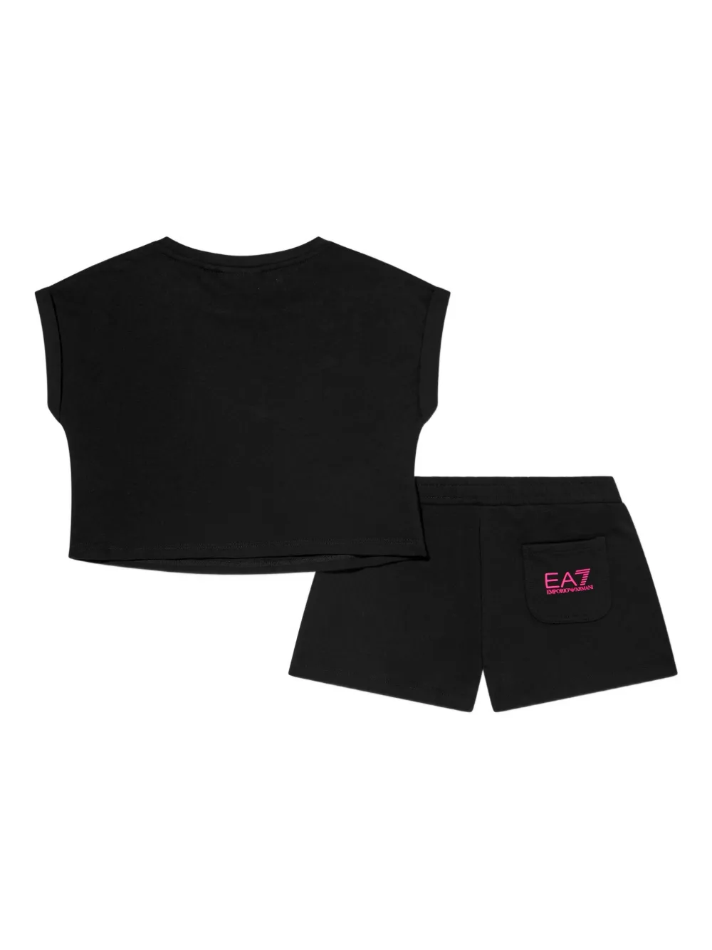 Emporio Armani Kids Shorts set met logoprint Zwart