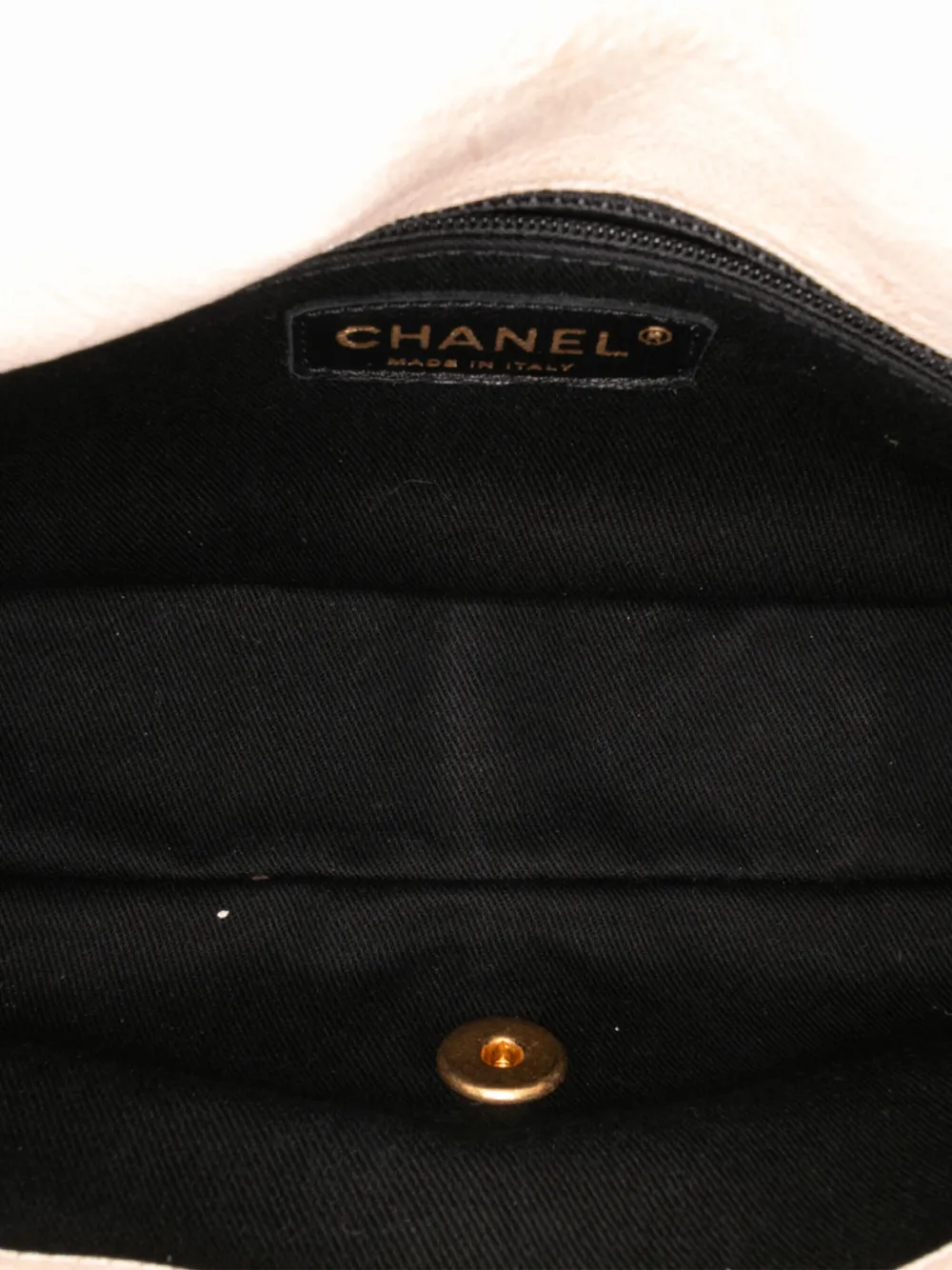 Pre-owned Chanel 2013-2014 Medium Chevron Wrinkled Calfskin Medallion Charm Flap Shoulder Bag In Brown