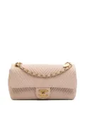 CHANEL Pre-Owned 2013-2014 Medium Chevron Wrinkled Calfskin Medallion Charm Flap shoulder bag - Brown