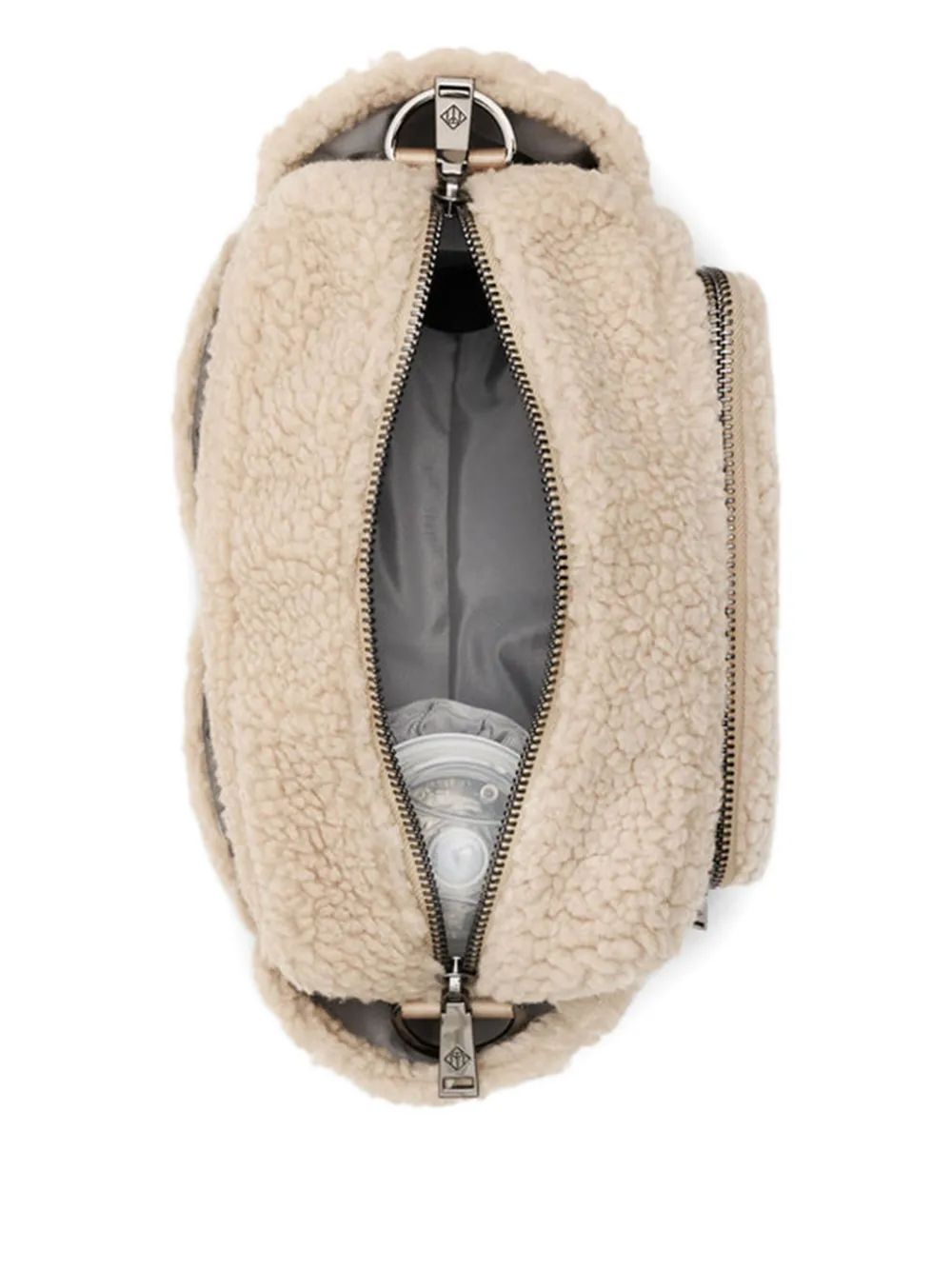 Tiba + Marl Inka kinderwagen tas met teddytextuur en rits Beige