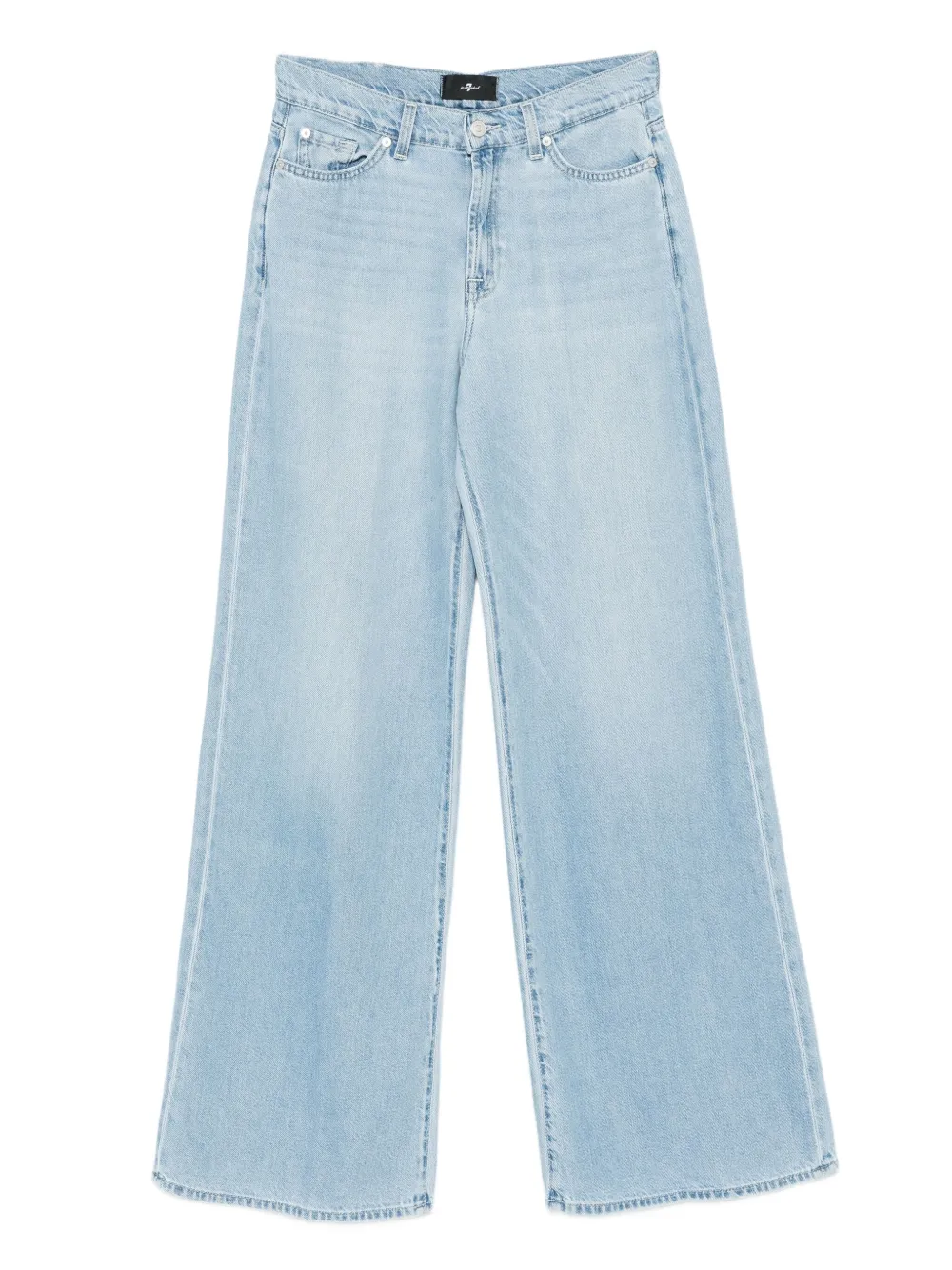 buttoned straight-leg jeans