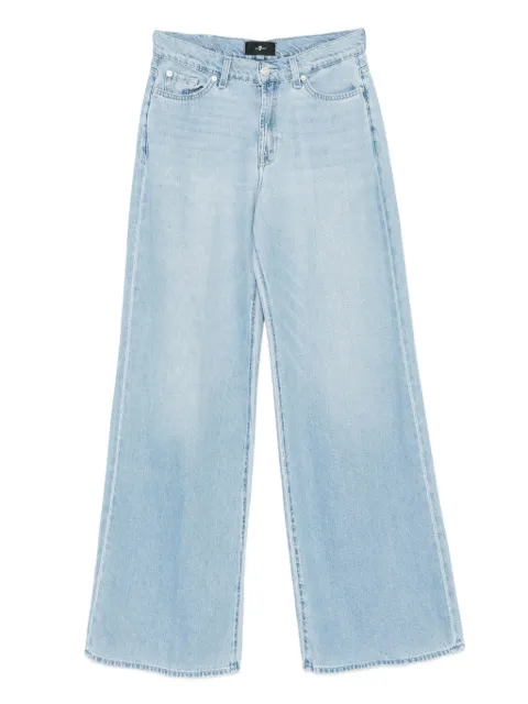 7 For All Mankind buttoned straight-leg jeans