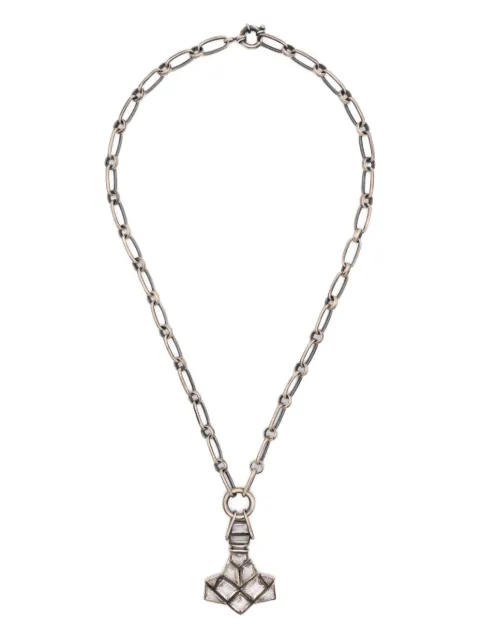 KUNDO quartz-embellished chain necklace