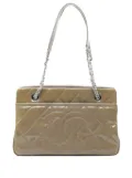 CHANEL Pre-Owned 2012 CC Quilted Patent Soft tote bag - Brown
