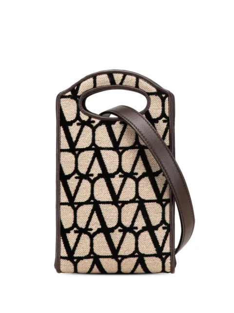 Valentino Garavani Pre-Owned 2018-2024 Mini Toile Loco Iconographe VLogo Phone Bag satchel