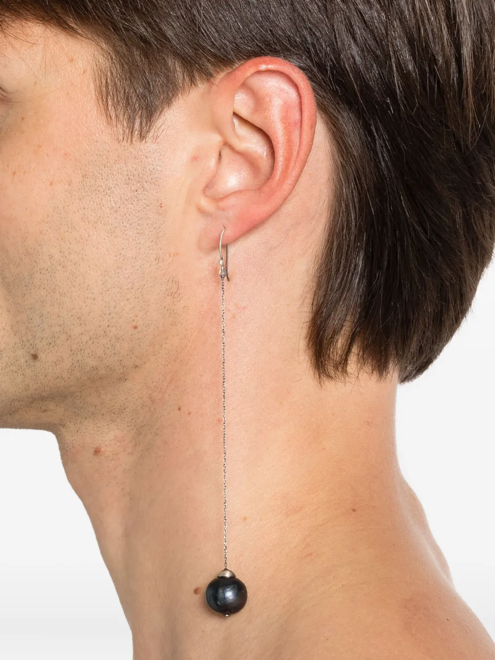 KUNDO aretes en plata de ley con cuentas | Hombre | Image 2