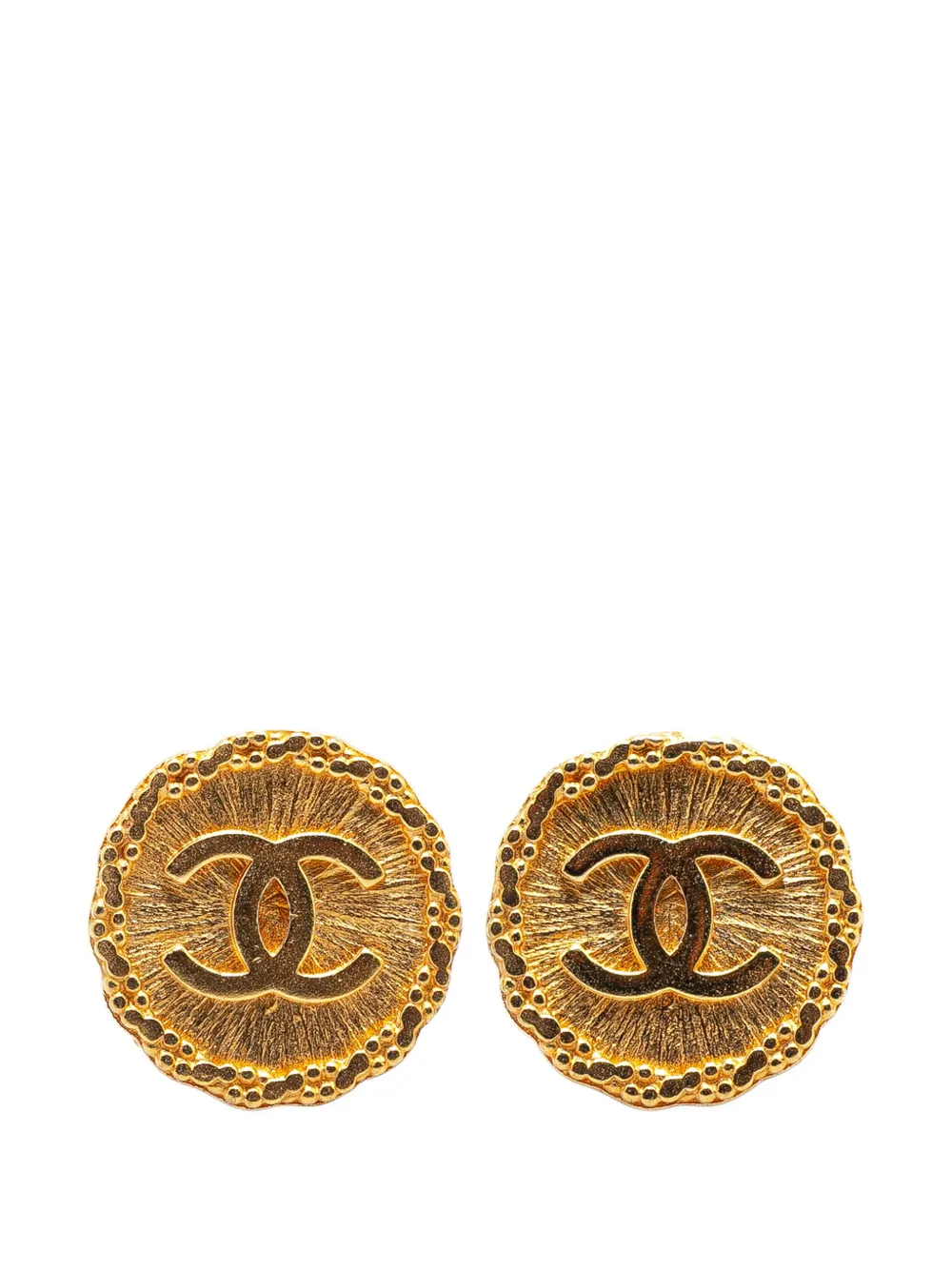 CHANEL Pre-Owned 1993 ゴールドプレーテッド ココマーク スターバースト クリップオン コスチューム イヤリング - CHANEL Pre-Owned 1993 ゴールドプレーテッド ココマーク スターバースト クリップオン コスチューム イヤリング -