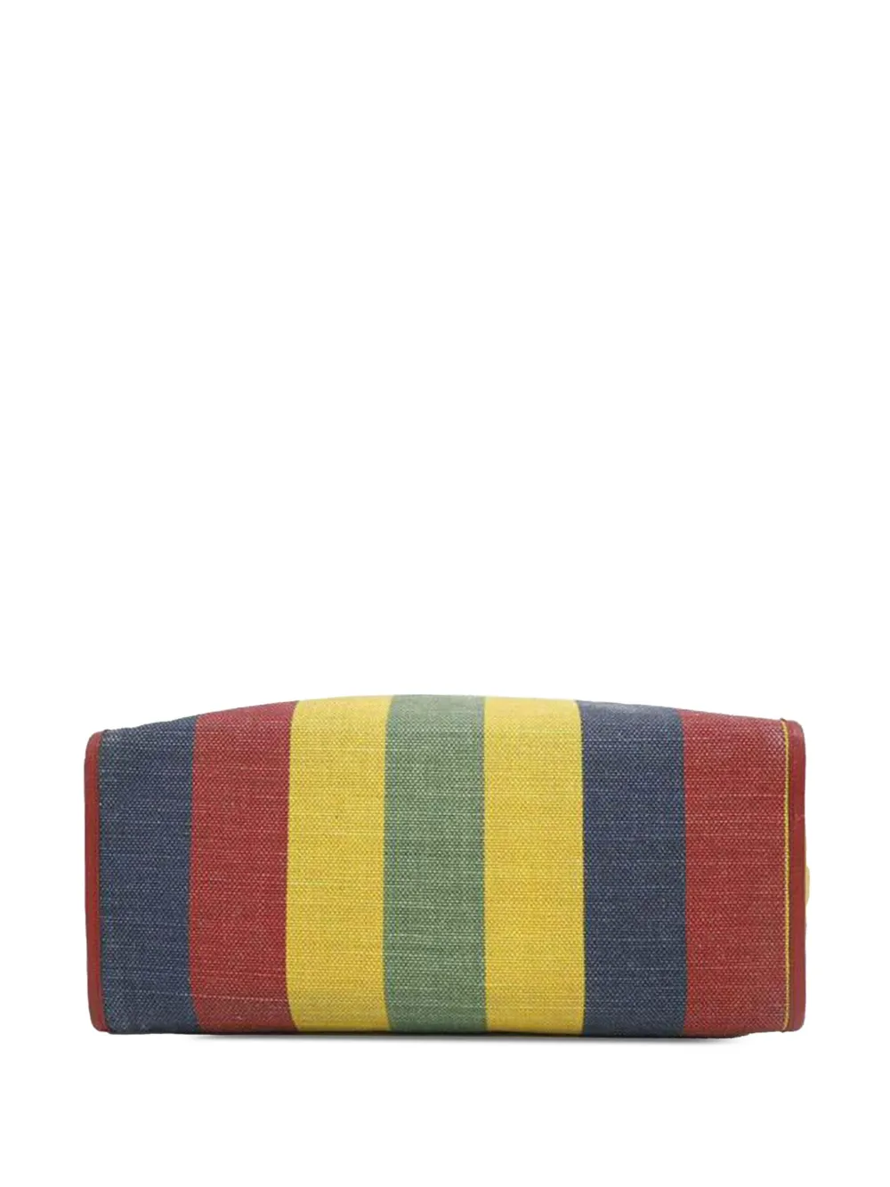Pre-owned Gucci 2000-2015 Baiadera Stripe Canvas Convertible Tote Satchel In Multi