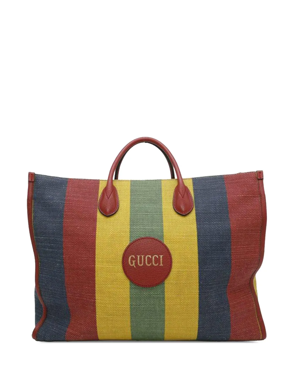 Gucci Pre-Owned 2000-2015 Baiadera Stripe Canvas Convertible Tote satchel | Multicolour | Image 1