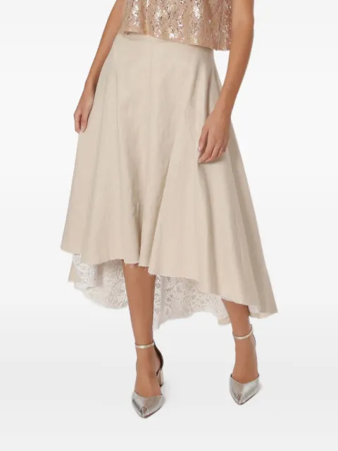 Lethicia Bronstein lace-hem mullet midi skirt