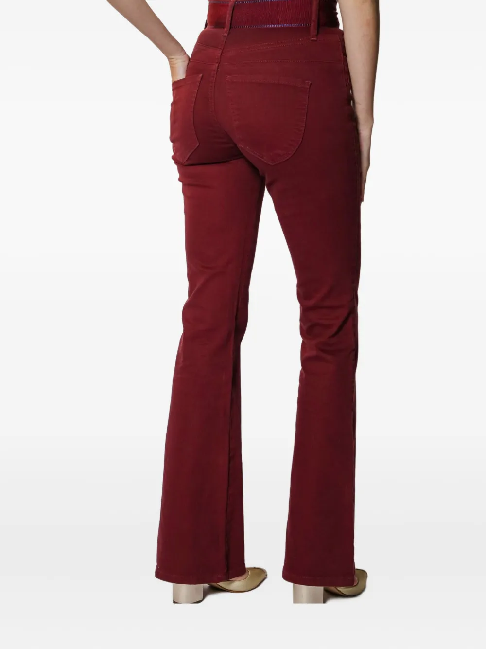 Lethicia Bronstein flare high-waisted jeans Rood