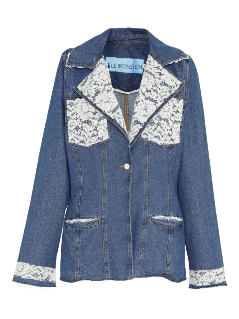 Lethicia Bronstein lace-trimmed denim jacket