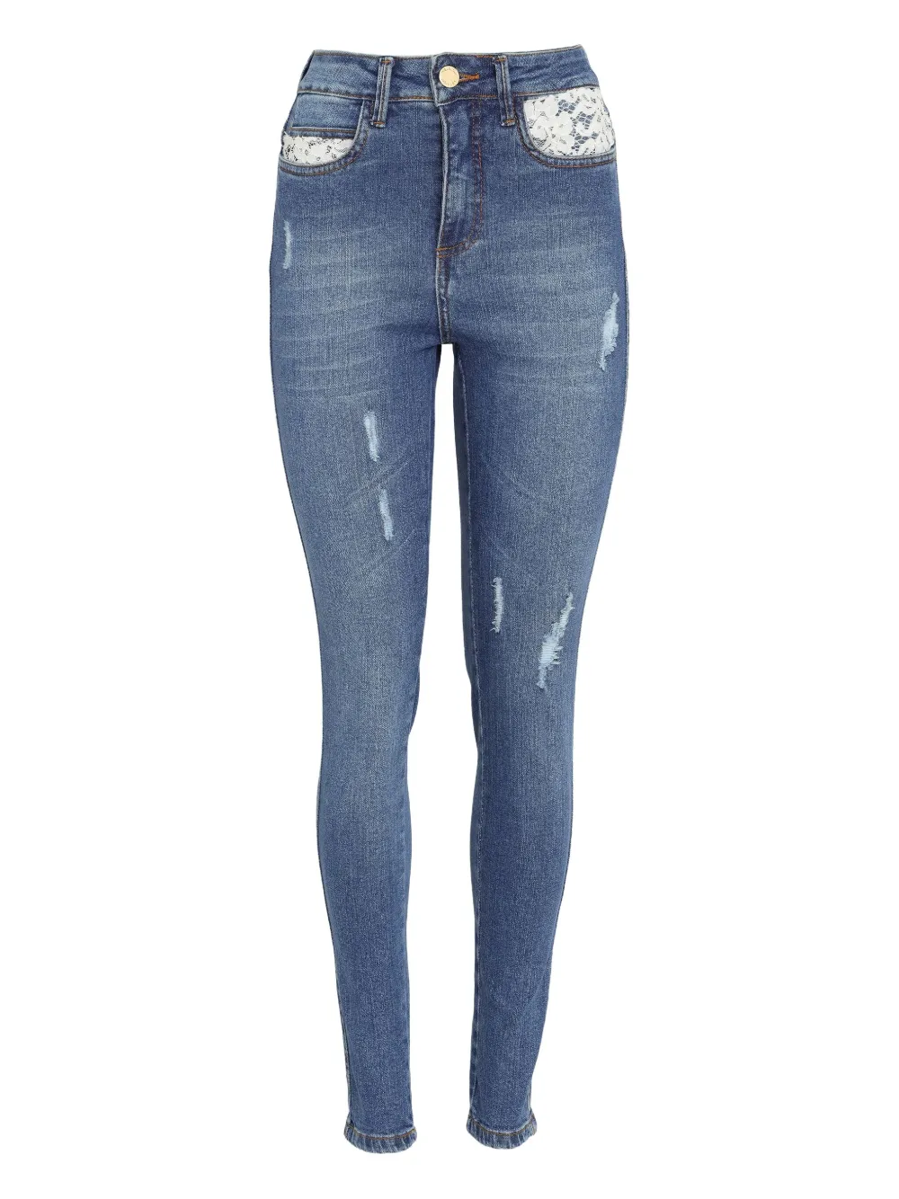 Lethicia Bronstein Jeans Viviane con effetto vissuto - Blu