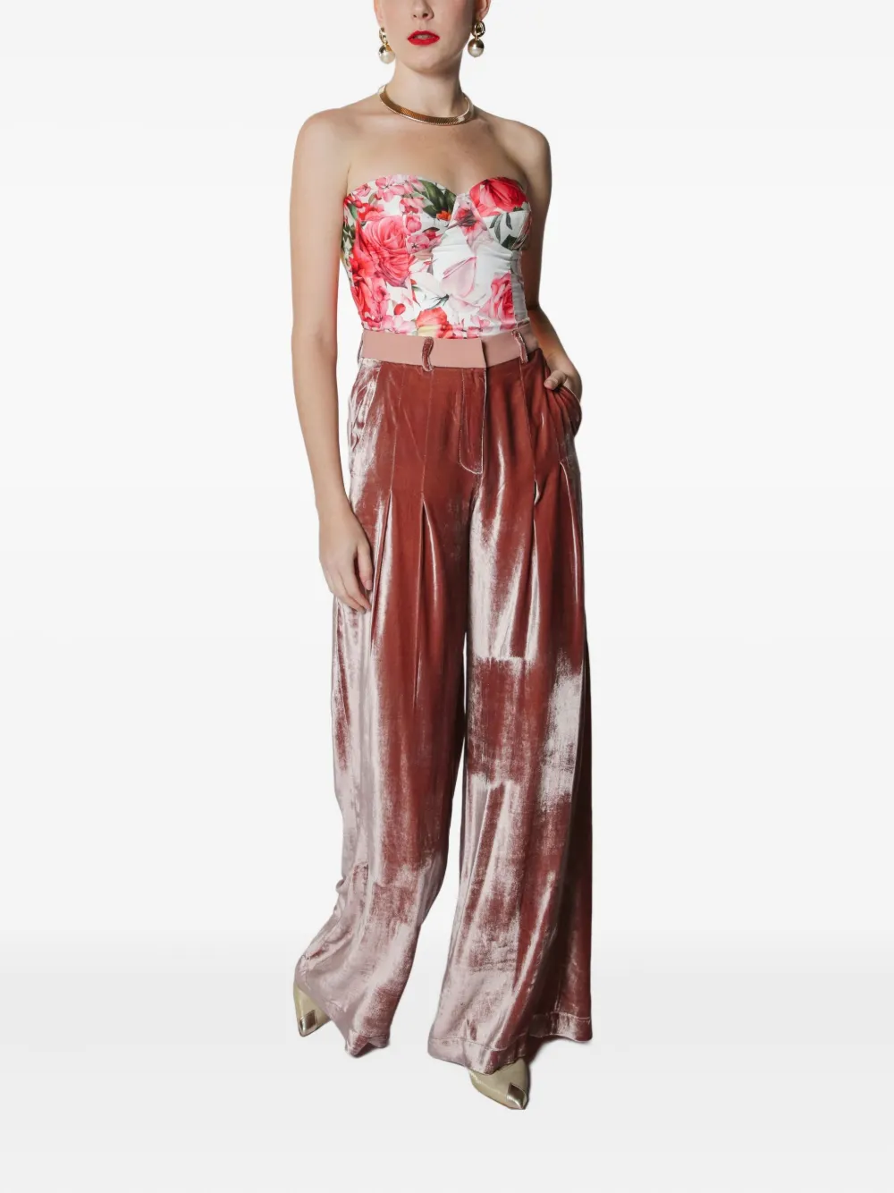 Lethicia Bronstein Alda geplooide broek Roze