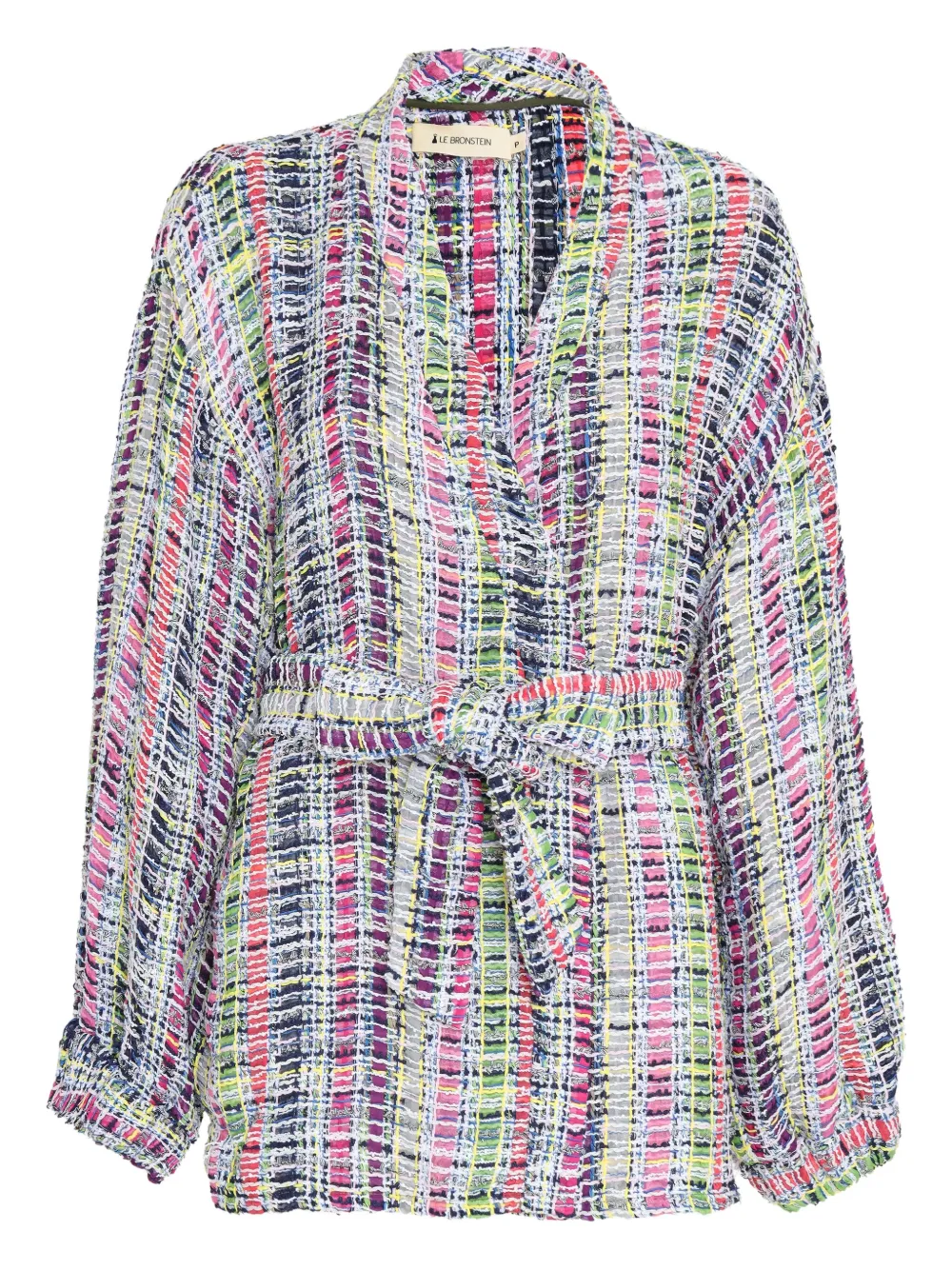 tweed belted jacket