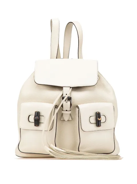 Gucci Pre-Owned 2000-2015 Leather Bamboo Tassel backpack