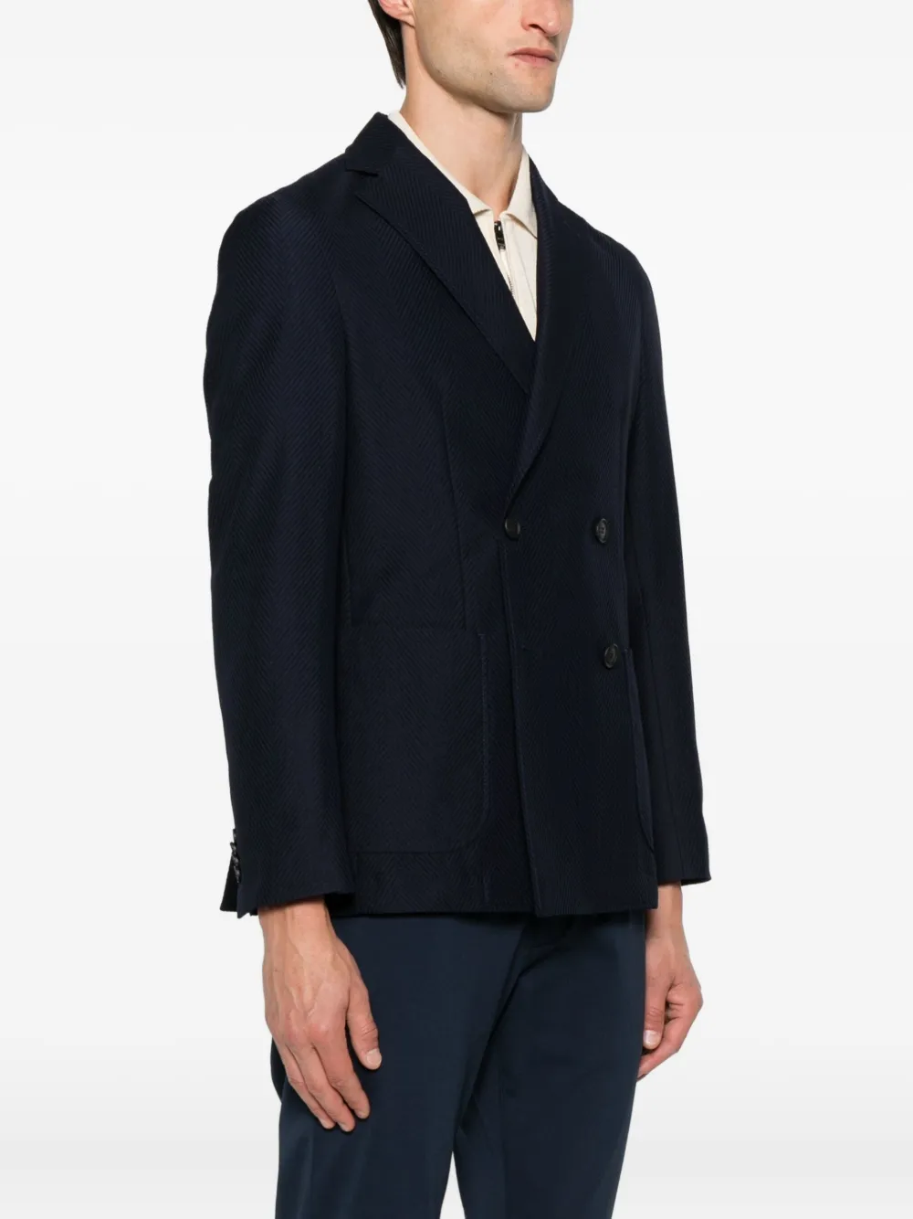 BOSS Jack met dubbele rij knopen Blauw