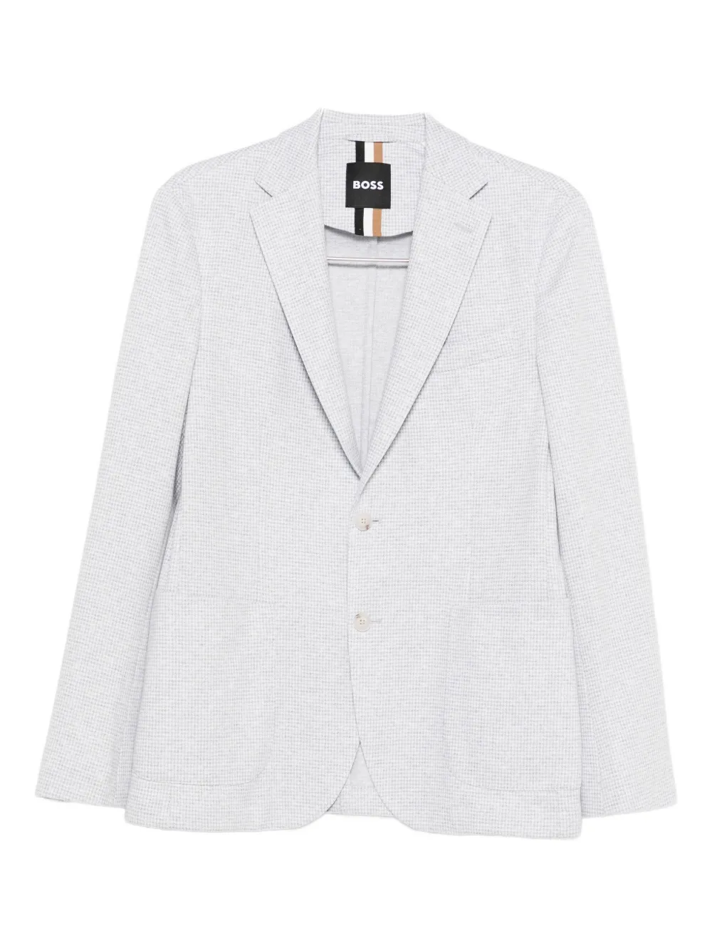 BOSS checked cotton-blend jacket | Grey | Image 1