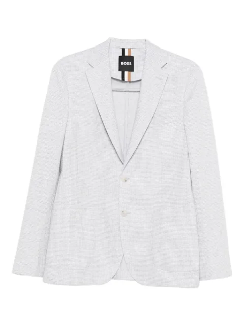 BOSS checked cotton-blend jacket