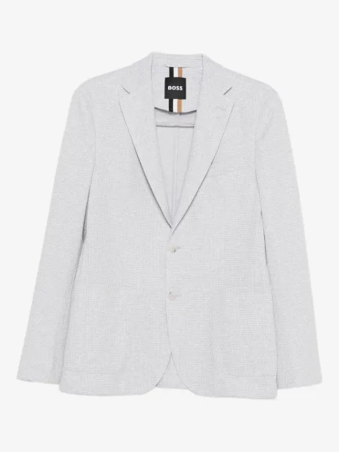 BOSS checked cotton-blend jacket