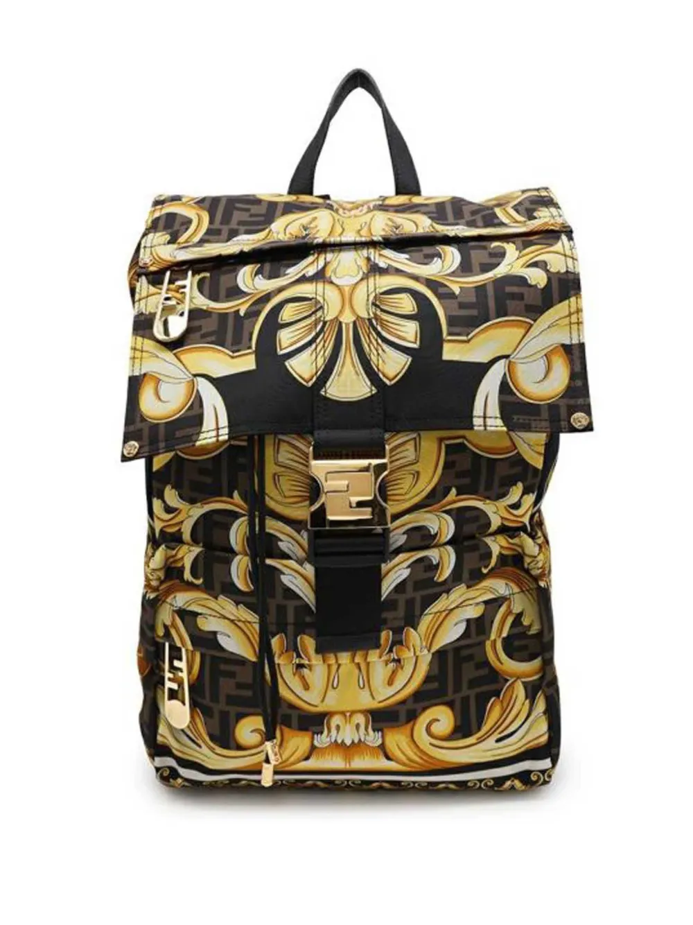 Fendi Pre-Owned 2021-2024 Versace Fendace Zucca Nylon backpack | Brown | Image 1