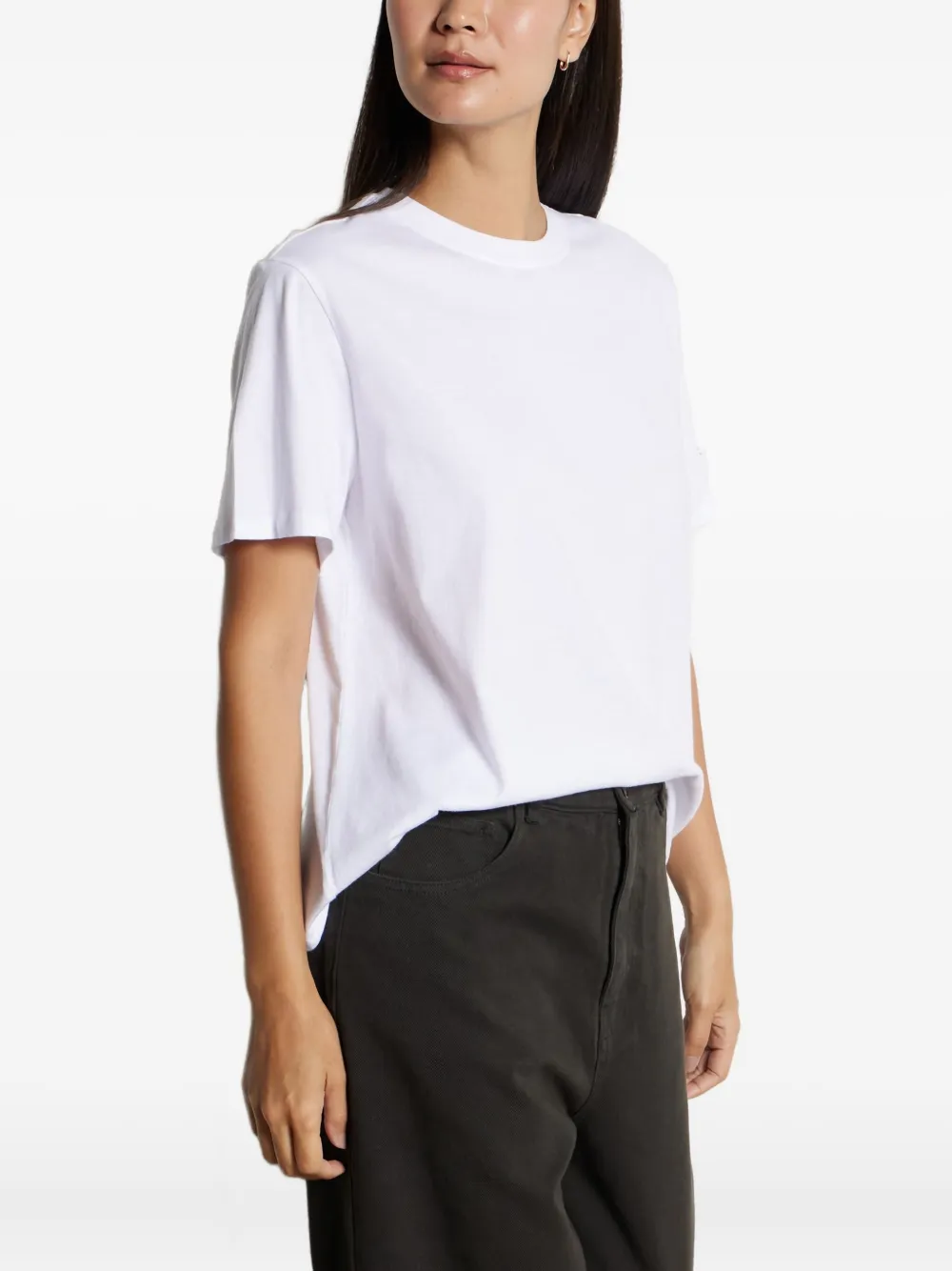 Majestic Crew-neck T-shirt In White