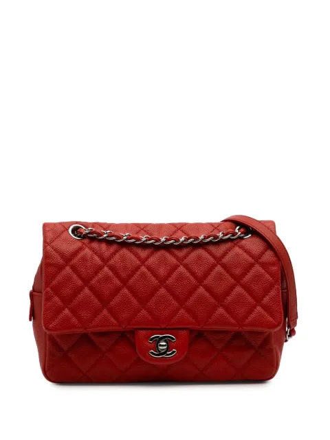 CHANEL Pre-Owned 2015-2016 Medium Quilted Caviar Easy Flap shoulder bag