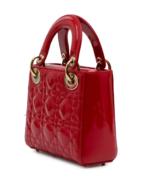 Christian Dior Pre-Owned 2015 ミニ パテント カナージュ