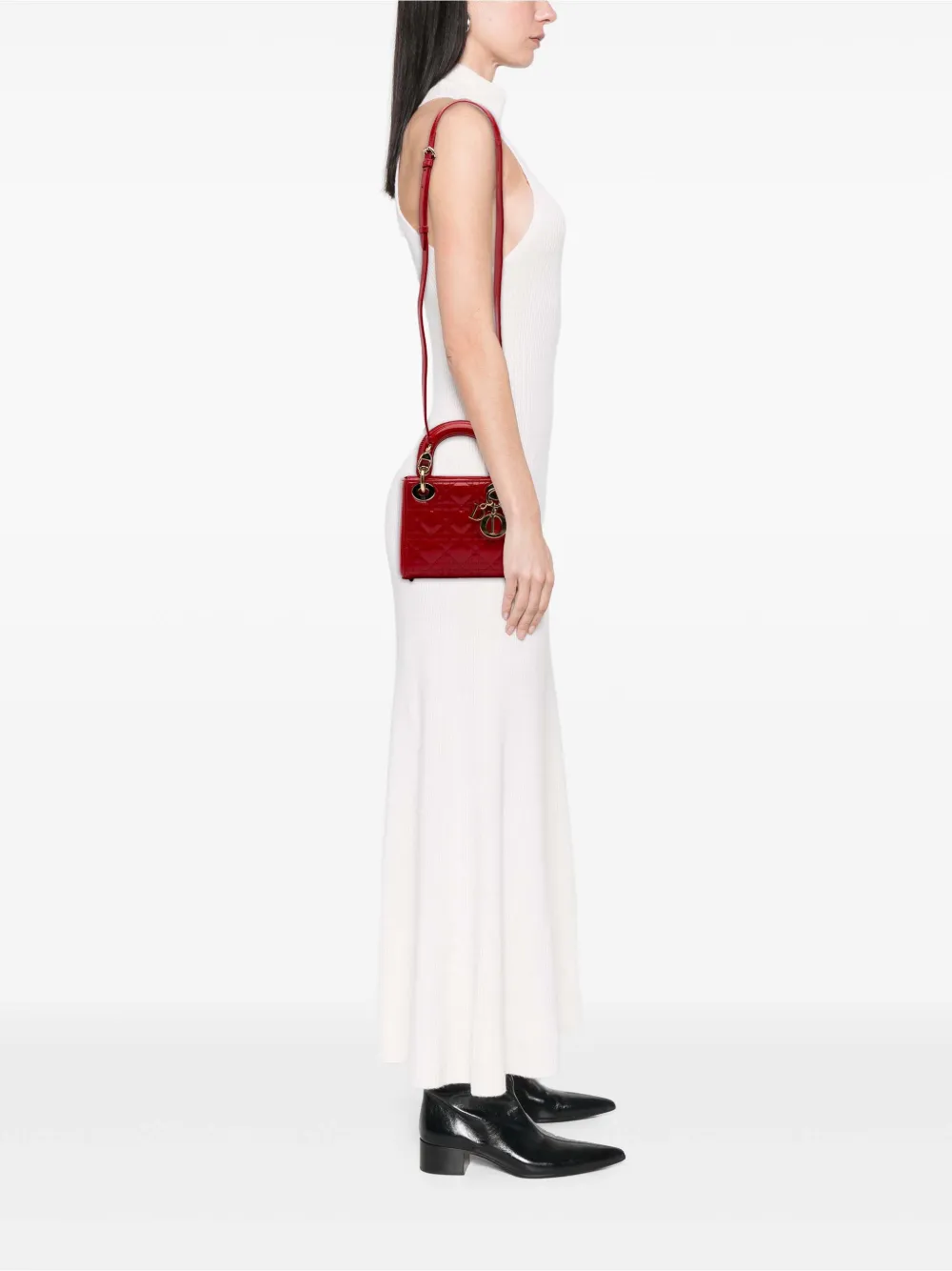 Christian Dior Pre-Owned 2015 Mini Patent Cannage Lady Dior satchel | Pre-Owned | Image 2